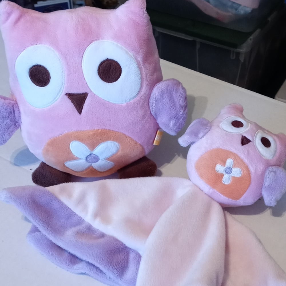 Bundle of Two Owl Toys for Baby